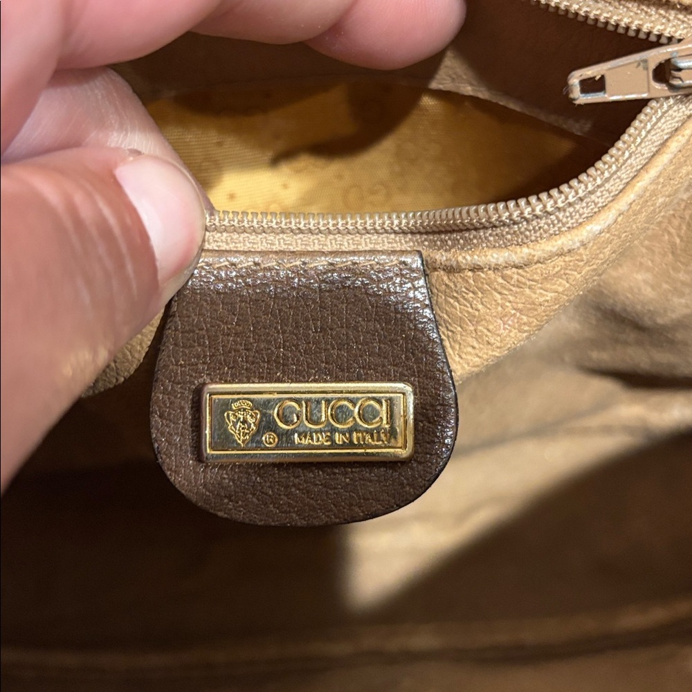 Gucci Beige and Brown Monogram Clutch - Picture 8 of 8